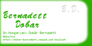 bernadett dobar business card